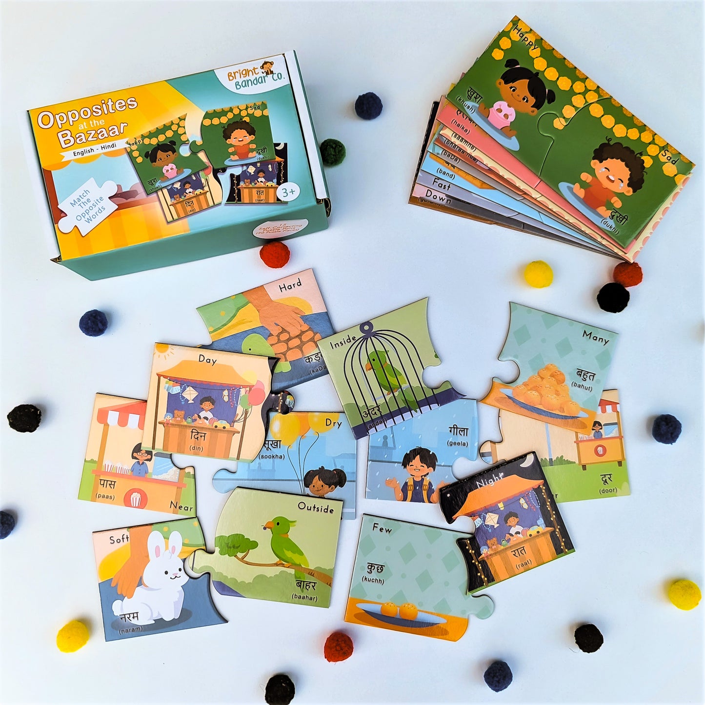 Opposites at the Bazaar Puzzles (Bilingual)