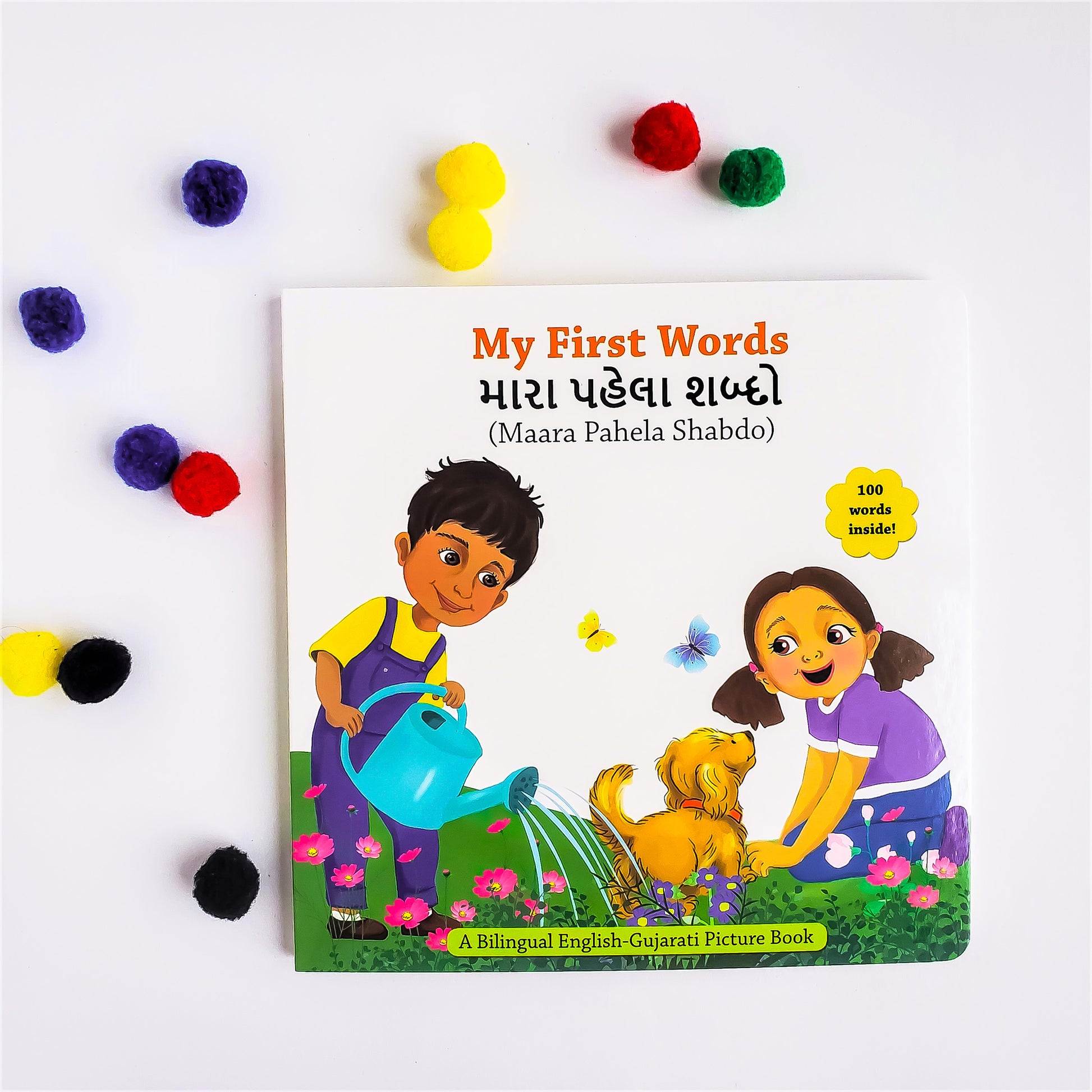 Gujarati mara pahela shabdo / my first words board book, learn 100 everyday words in Gujarati and English, perfect gift for babies and young children